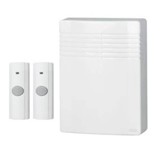 BroanNutone BroanNutone LA542WH Front & Back Wireless Door Chime Kit